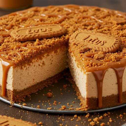 Lotus Biscoff Cheesecake Slice
